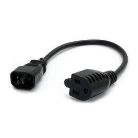 Cable de 30Cm de Alimentación Iec 320 en 60320 C14 a Nema 5-15R para Computadora, Cable de Poder para PC, Startech