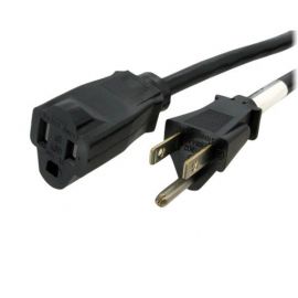 Cable Extensor De Tomacorrientes De 3 Metros - Cable Universal Nema 5-15P A Nema 5-15R - 125V 13A - Negro - Startech.Com Mod. Pac10110