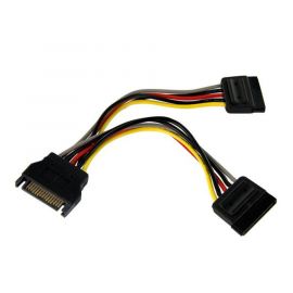Cable Adaptador Bifurcador Divisor de Alimentación SATA de 0,15M, 2X Hembra SATA, 1X Macho SATA, Startech Mod. Pyo2Sata