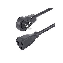 Cable De Corriente De 3M De Extension - Cable De Alimentacion Rotativo Plano De 360? - Nema 5-15P A Nema 5-15R - 16Awg - 15A 125V - Negro - 3 Puntas - Ul - Startech.Com Mod. Rtpac10110