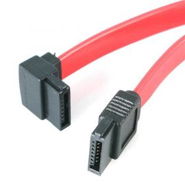 Cable de 45Cm de Datos SATA en Ángulo Recto a la Izquierda Acodado en L 7 Pines, 2X SATA Macho, Startech Mod. Sata18La1