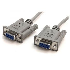 Cable de Módem Nulo de Serie Cruzado 3M Null RS232 Serial, 2X Hembra DB9, Gris, Startech Mod. Scnm9Ff