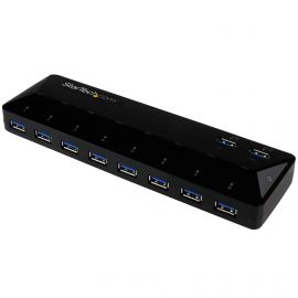 Hub Concentrador Usb 3.0 De 10 Puertos - Hub Con Puertos De Carga Y Sincronizacion - 2 Puertos De 1.5A - Startech.Com Mod. St103008U2C