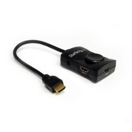 Divisor Splitter 2 Puertos Hdmi Audio Alimentacion Usb 1080P