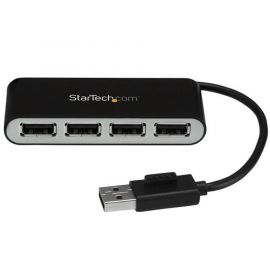 Concentrador USB 2.0 de 4 Puertos con Cable Integrado, Hub Portátil USB 2.0 de 4 Puertos Alimentado Por el Bus, Startech