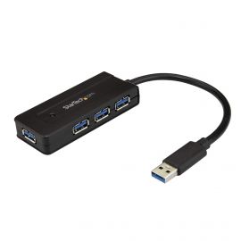 Hub Concentrador Portatil Usb 3.0 Superspeed De 4 Puertos De 5Gbps Con Carga Rapida - Hub Usb 3.1 Gen 1 Tipo A - Negro - Startech.Com Mod. St4300Mini