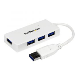 Concentrador Hub Usb 3.0 4 Puertos Para Laptop Blanco