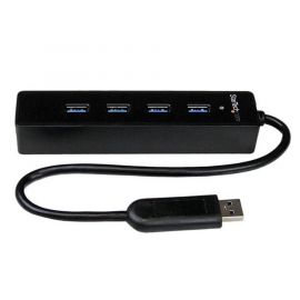 Concentrador Hub Usb 3.0 4 Puertos Portatil Negro