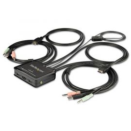 Switch Conmutador KVM StarTech.com SV211HDUA4K - Negro, HDMI, 2, HDMI. USB