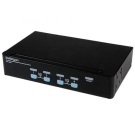 Switch Conmutador KVM de 4 Puertos VGA con Audio y Hub USB 2.0, Montaje en Rack, Startech