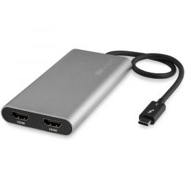 Adaptador de Video Thunderbolt 3 a Doble HDMI, 4K 60Hz, Compatible con Mac y Windows, USB C a HDMI, USB Tipo C, Startech