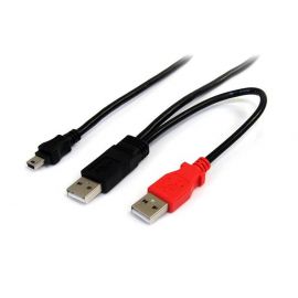 Cable De 1.8M Usb En Y Para Discos Externos 2X Usba A 1X Min.B