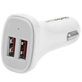 Cargador De Coche Usb Dos Puertos 24W 4.8A Blanco