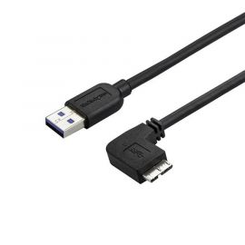 Cable Delgado 0.5M Micro Usb 3.0 Acodado A La Derecha A Usb A.