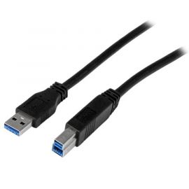 Cable Certificado 1M USB 3.0 Super Speed Ss USB B Macho a USB a Macho Adaptador para Escáner Impresora, Negro, Startech Mod. USB3Cab1M