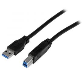 Cable Certificado 2M USB 3.0 Super Speed Ss USB B Macho a USB a Macho Adaptador para Escáner Impresora, Negro, Startech Mod. USB3Cab2M
