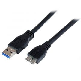 Cable Certificado 1M USB 3.0 Super Speed Ss Micro USB B Macho a USB a Macho Adaptador, Negro, Startech Mod. USB3Caub1M