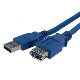 Cable de 1M de Extensión Alargador Pasivo USB 3.0 Superspeed, Macho a Hembra USB a, Extensor, Azul, Startech Mod. USB3Sext1M
