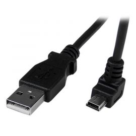 Cable Adaptador 2M USB a Macho a Mini USB B Macho Acodado en Ángulo Hacia Abajo para Teléfonos Tablets y Dispositivos Móviles, Startech Mod. USBamb2Md