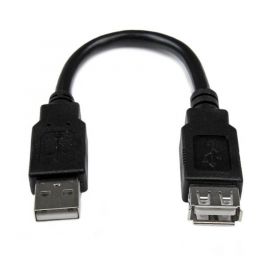 Cable Extensor USB2 Macho a Hembra de 15Cm, Startech Mod. USBextaa6In