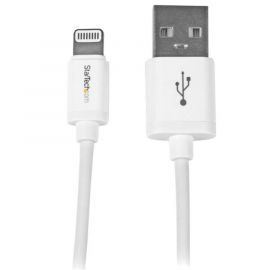Cable 1M Lightning 8 Pin a USB a 2.0 para Apple iPod iPhone iPad, Blanco, Startech Mod. USBlt1Mw