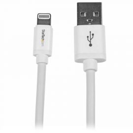 Cable de 2M Lightning de 8 Pin a USB a 2.0 para Apple iPod iPhone iPad, Blanco, Startech Mod. USBlt2Mw