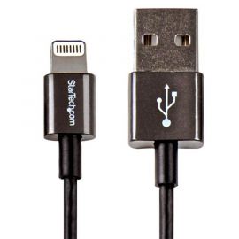 Cable Premium Usb Lightning 1M Con Conectores De Metal Negro