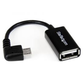 Cable Adaptador Microusb A Usb Otg 12Cm Acodado Macho Hembra
