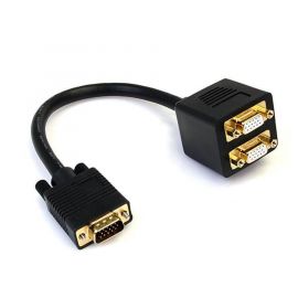 Cable 30Cm Divisor Video Vga 2 Puertos Hd15 Compacto