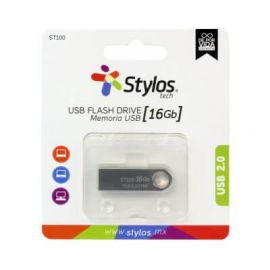Memoria USB Stylos STMUSB2B, Plata, 16 GB, USB 2.0