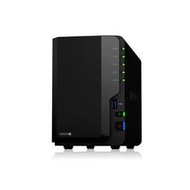 Nas Synology Ds220 2 Bahias Doble Nucleo Hasta 2.9 Ghz 2Gb Ddr4, Ampliable Hasta 6Gb/2 Lan Gigabit/Usb 3.0 X2/Sata/Hot-Swap/ Sin Discos.