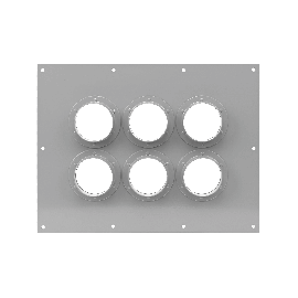 Placa Pasamuro Con Capacidad de 6 Botas de 4"