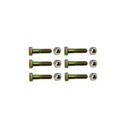 Paquete de 6 tornillos grado 5 y tuercas, tropicalizadas 1/4 x 1-1/4"