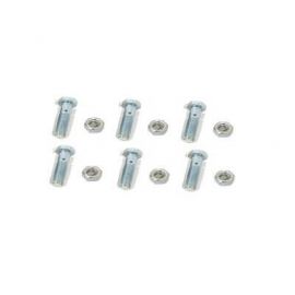 Paquete de 6 tornillos y tuercas de acero inoxidable 3/8 x 2?.