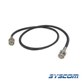 Cable Coaxial RG-59U-SYS-COBRE (220 cm)Cinta Poliester, 40%Malla-Aluminio, BNC Macho-BNC Macho.