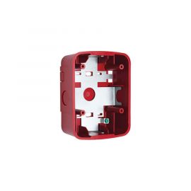 Caja de Montaje en Pared para Bocina y Bocina con Lampara Estroboscopica y para montaje en Techo de Bocinas, Color Rojo