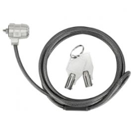 Candado De Seguridad Con Llave, Compatible Con T-Bartm, 1.5 Metros 4.4Mm De Acero Cubierto Con Vinyl, Color Negro, Targus