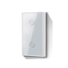 Interruptor de Luz Doble WiFi TECHZONE TZAPASH02, Blanco, Inalámbrica, 50/60Hz, 100-240V