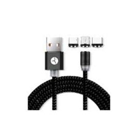 Cable USB Techzone con Triple Entrada Lightning USB y Tipo C