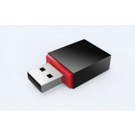 Adaptador USB inalámbrico TENDA U3, USB 2.0, 300 Mbit/s, Inalámbrico, Negro