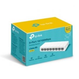 Switch Tp-Link Ls1008 8 Puertos RJ45 10/100 Mbps No Administrable Auto Mdi/Mdix para Escritorio