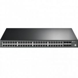 Switch Core JetStream administrable capa 3, 48 puertos RJ45 Gigabit, 4 puertos SFP, hasta 4 ranuras SFP+, apilamiento de hasta 8