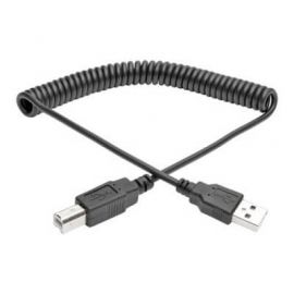 Cable Espiral USB 2.0 TRIPP-LITE U022-010-COILUSB A, USB B, Macho/Macho, 3, 05 m, Negro