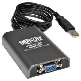 Adaptador USB TRIPP-LITE U244-001-VGA-RUSB 2.0, Negro