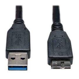Cable USB TRIPP-LITE U326-001-BKUSB A, Micro-USB B, Macho/Macho, 0, 3 m, Negro