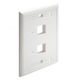 Placa De Pared Doble 2 Puertos Rj45 Blanco