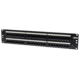 Panel De Conexiones 48 Puertos Cat5E Rj45 Ethernet 2U En Rack