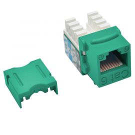 Conector Keystone Jack 110 Punchdown Cat6/Cat5E Verde