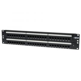 Panel De Conexiones 48 Puertos Cat6 110 Rj45 Ethernet 2U En Rac.
