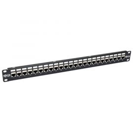 Panel Conexiones Alimentacion Cat6A Rj45 Stp 24 Puertos 1U Rack